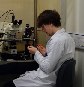 photo of Steven in a laboratory