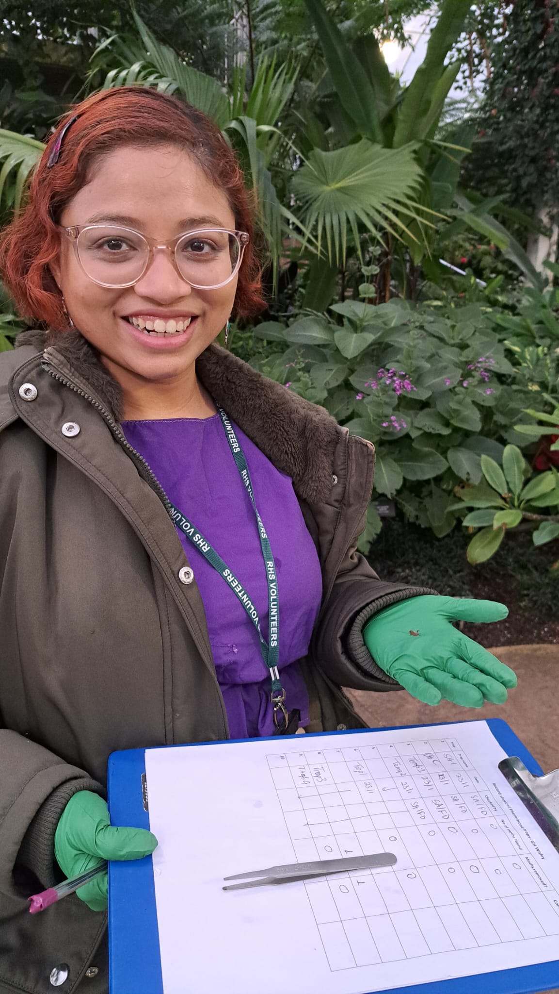 Susmita outside holding clip board